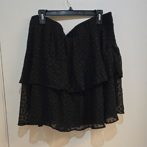 Torrid 1x Black Layered Skirt